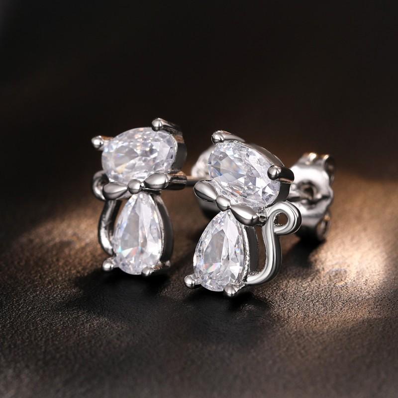2023 Cat Stud Earrings Female, Exquisite Versatile Bow Temperament Shining Jewelry, Source