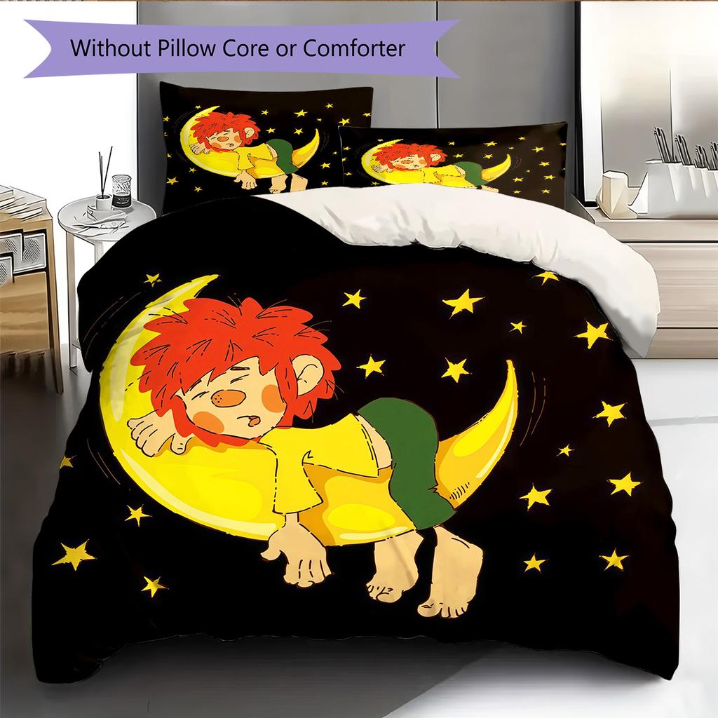 Pumuckl Pattern Bedding Quilt Set Home Decoration Gift (1 * duvet cover + 2 * pillowcase without core)