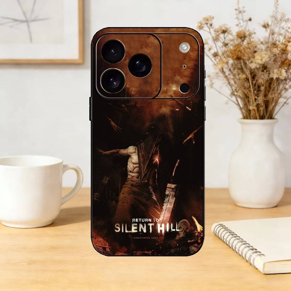 

S-Silent Hill 2 Game Phone Case Silicone black Soft For IPhone 17,16,15,14,13,12,11,SE,Plus Pro Max iPhone12