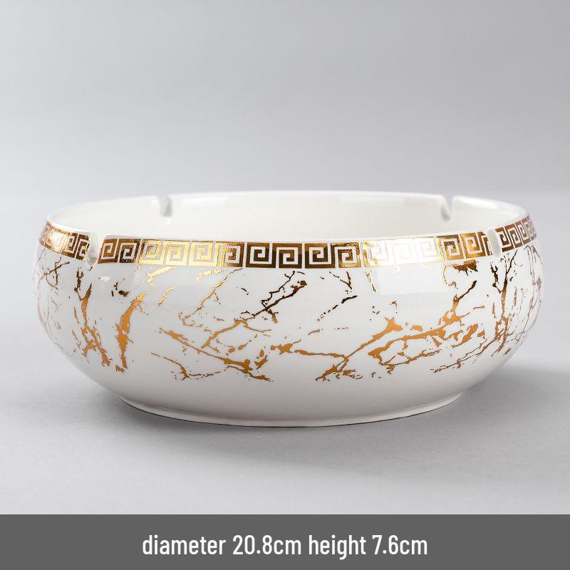 Large Vintage Ceramic Ashtray: Luxury Retro Decor for Home or Office