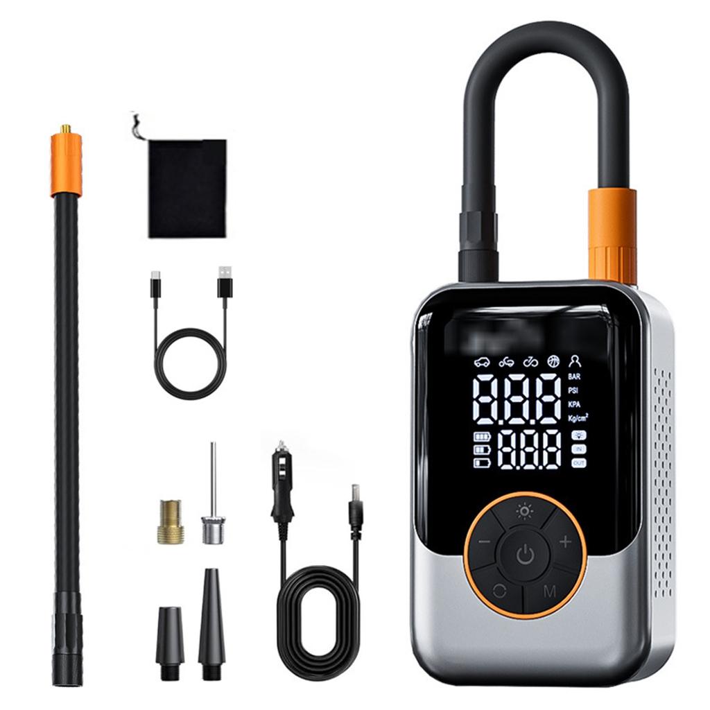 Tire Inflator Portable Compressor Cordless, Car Tires  Bike With LED Light, Digital Display Pumps For Car, Motorcycle, Balls