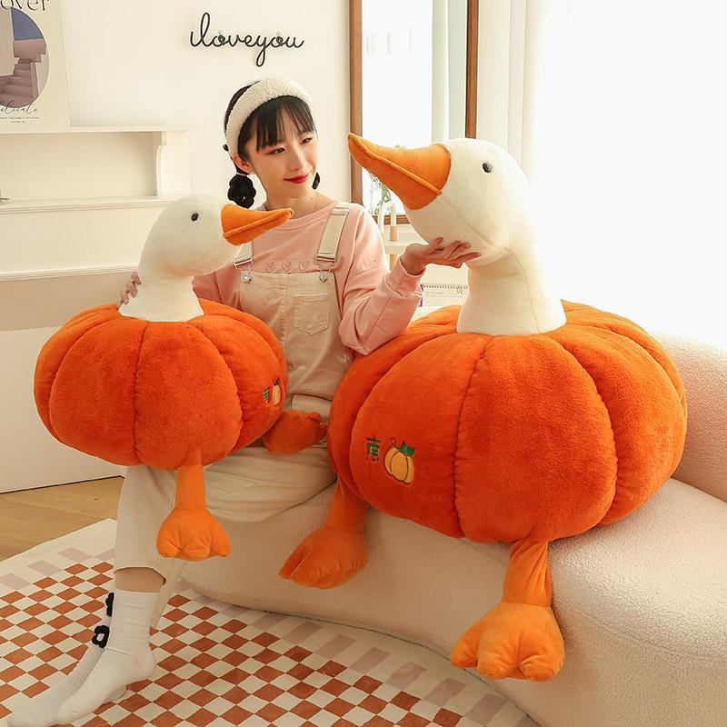Urocza lalka gęś kreatywna dynia kaczka pluszowa zabawka poduszka do rzucania zabawny prezent dla dziewczyny przyjaciółki