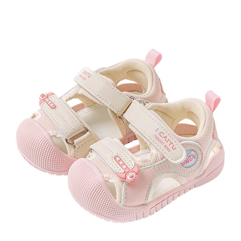 2025 Summer Infant Girls' Microfiber Anti-Collision Walking Sandals