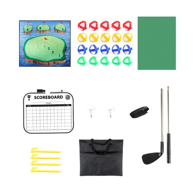 Golf Chipping Game Mat Set, Dart Practice Golf Hitting Training Mat for Adult Indoor Outdoor, Backyard Play Equipment