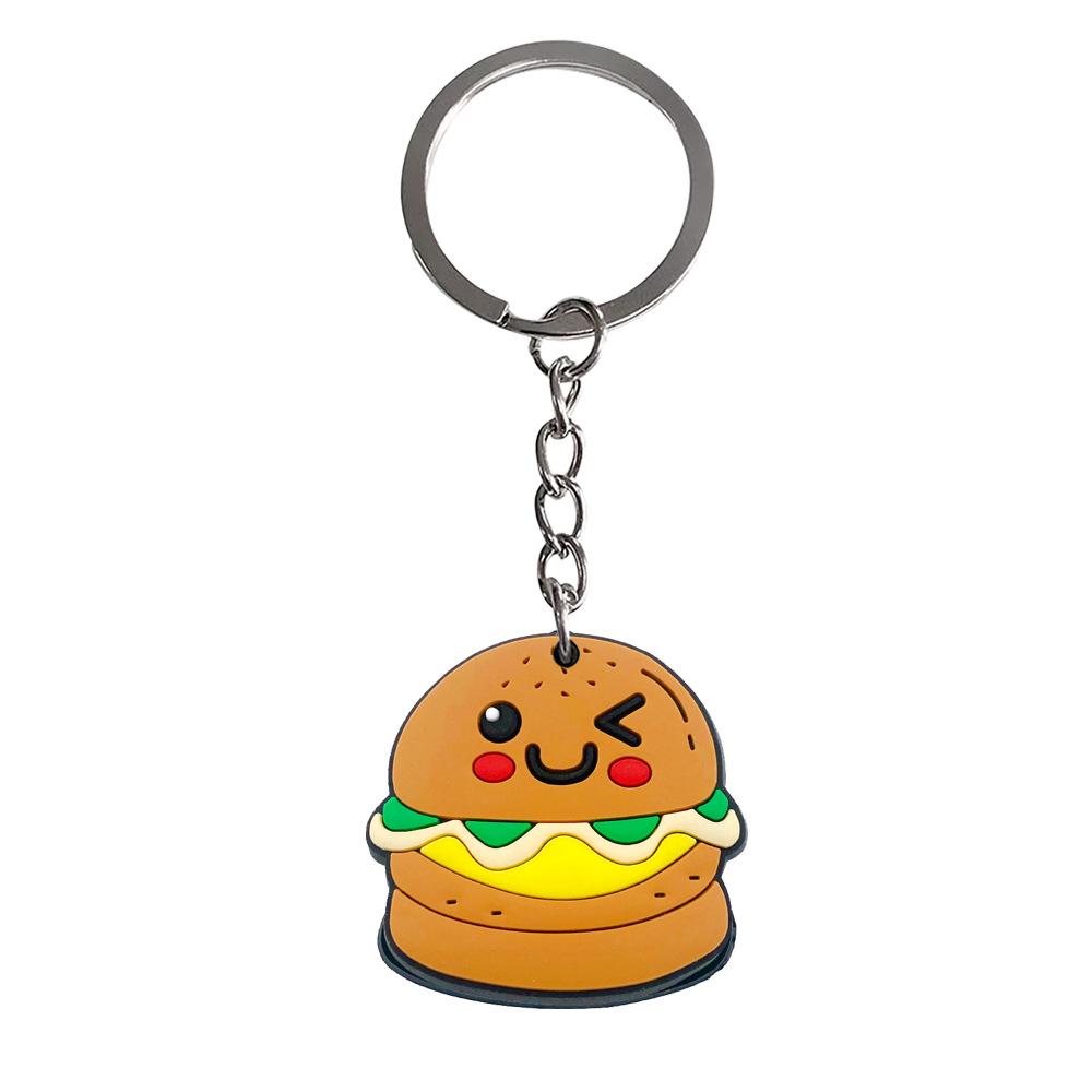 Exquisite PVC Food Keychain: Soft Rubber Pendant for Students - Trendy Small Gift