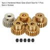 uxcell RC 48DP Hardened Aluminum Pinion Gears for 110112 RC Model Cars, 3.175mm Shaft, 20T21T22T23T24T, 5 Pieces