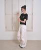 THE GREEN LAB Star Stud Belt Parachute Pants [White]