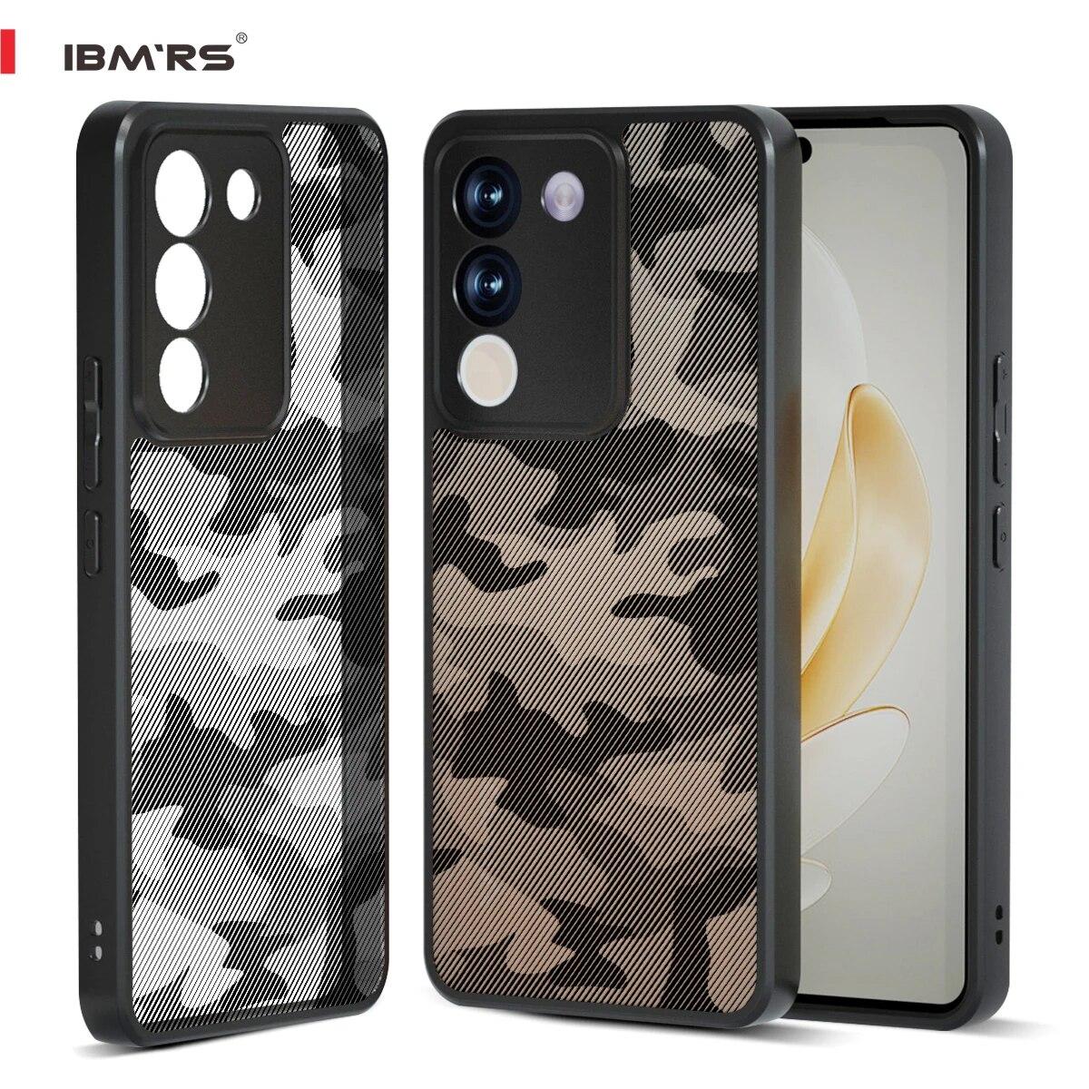 

(В комплекте ремешок на запястье) (Точные вырезы для объективов камер) Для vivo V29e/Y200 ударопрочный прозрачный жесткий чехол, твердая задняя часть улучшенный камуфляжный защитный чехол lattice camo