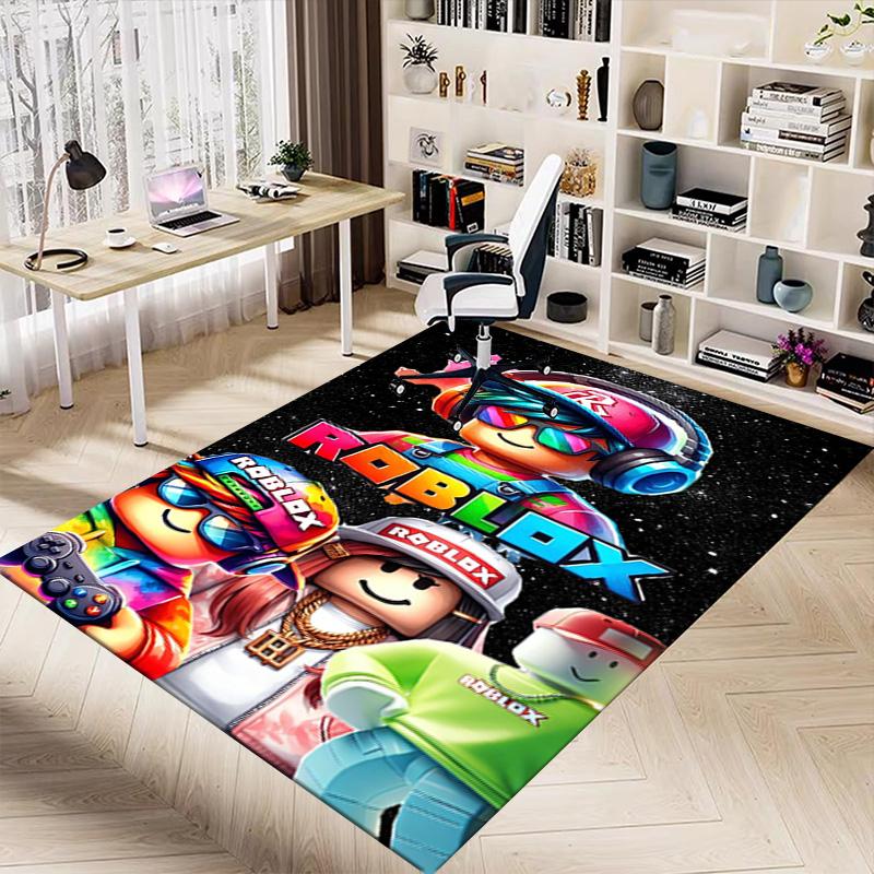 Roblox Virtual Adventure Carpet For Playroom Bedroom Living Room Sofa Home Decorkids Game Area Rug Nonslip Floor Mat