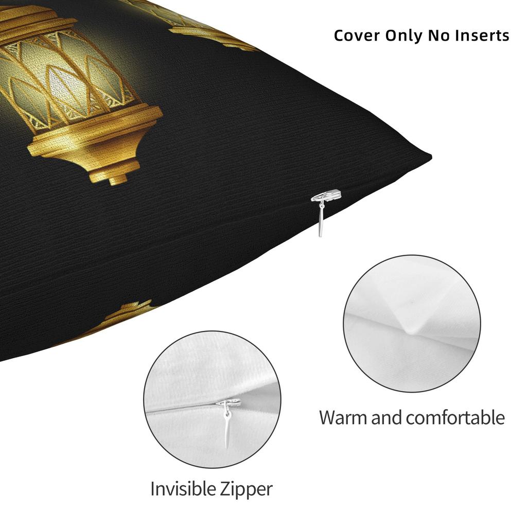 Pillow Case Ramadan Lantern Comfy Pillow Cover For Chair Sofa Home Decor Funny Pillowcases