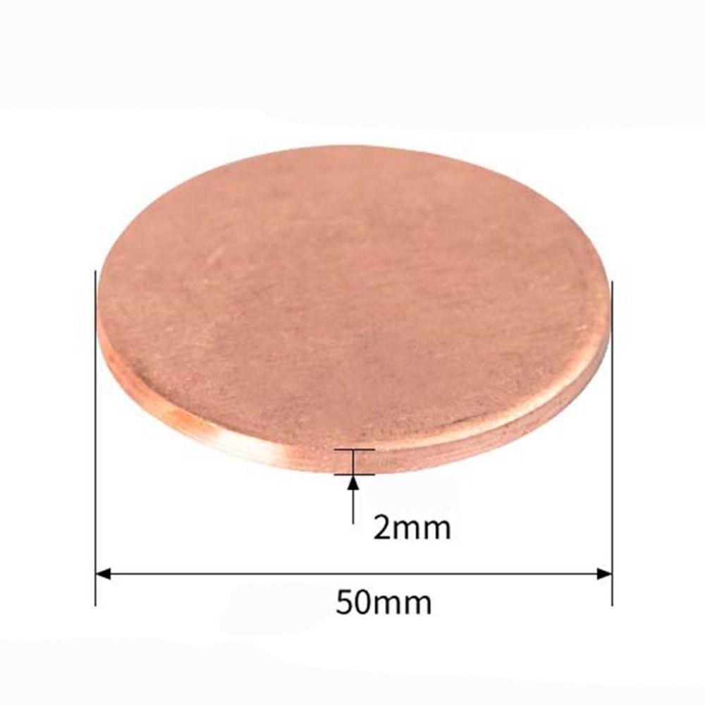 2Pcs Circular Metal Round Plate T2 Copper Discs Blanks Metal Sheets Crafts, Electrical Repairs