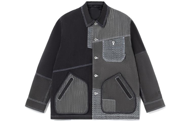 Li Ning Skateboard Jackets Men s Black Lapel Moderate Other AWBR009-1 L
