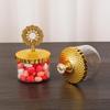 Eid Mubarak Middle Eastern Round Snack Tray Metal Plastic Ramadan Candy Nut Dessert Container Decorative Food Presentation Party