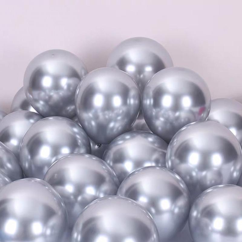 Metallic Latex Balloon Set for Birthdays, Weddings, and Holiday Decor