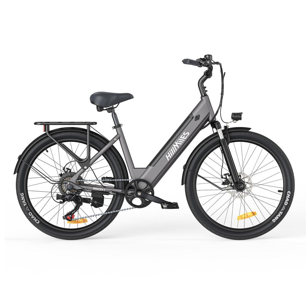 HillMiles MileCity 1 Electric Bike, 26" Women’s City Commuter, 36V 13Ah Removable Battery, 250W Motor, Shimano 7-Speed, Up To 100KM Range