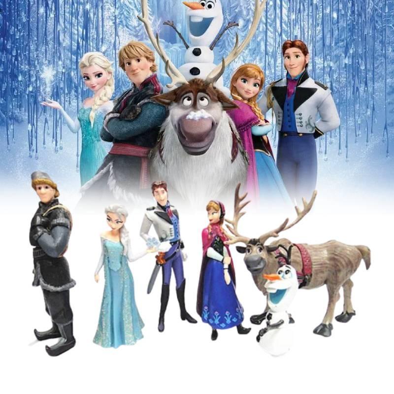 Bezauberndes Prinzessinnen-Puppenfiguren-Set mit 5 bis 10 bezaubernden Schneeköniginnen-Figuren für Kinder