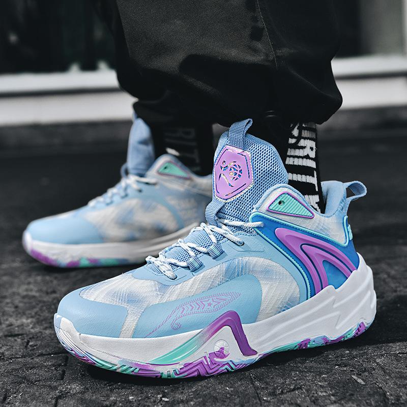 Mandarin Duck Basketball Shoes Men's and Women's Actual Boots Mesh Cement Floor Indoor and Outdoor Student Youth Training Sports Shoes