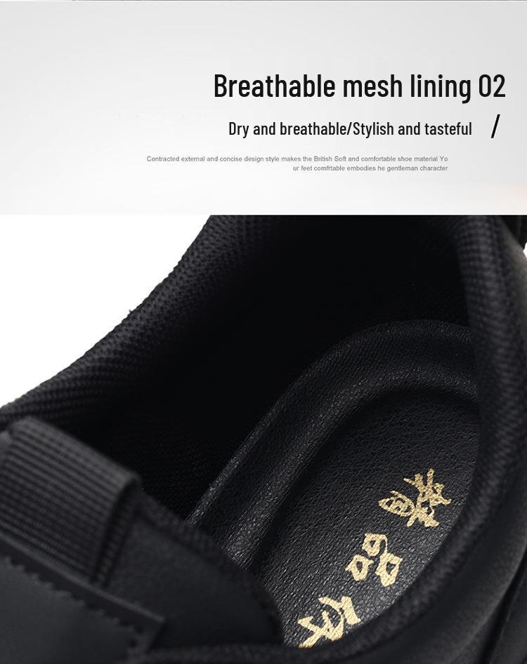 2025 Ademende Leren Heren Wandelschoenen & Hardloopschoenen – Trendy Koreaanse Stijl voor Herfst/Winter