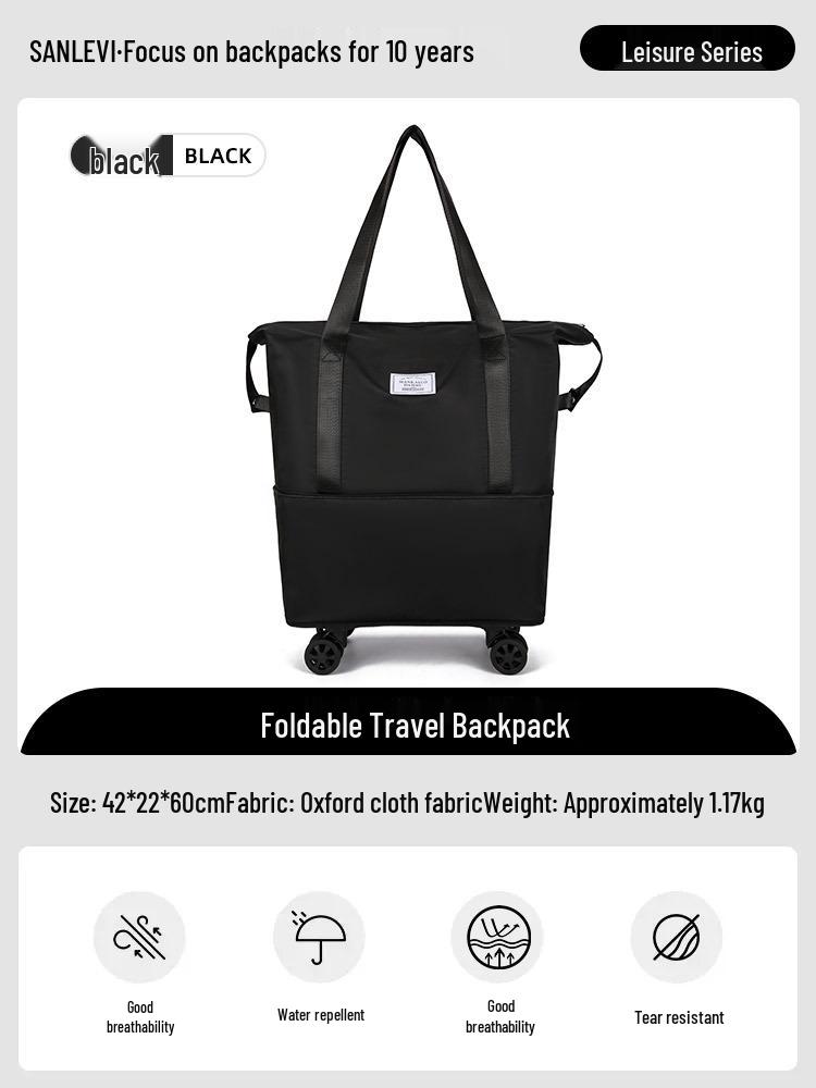 Wheeled Foldable Travel Bag - Lightweight, Expandable, and Portable Storage for Men and Women