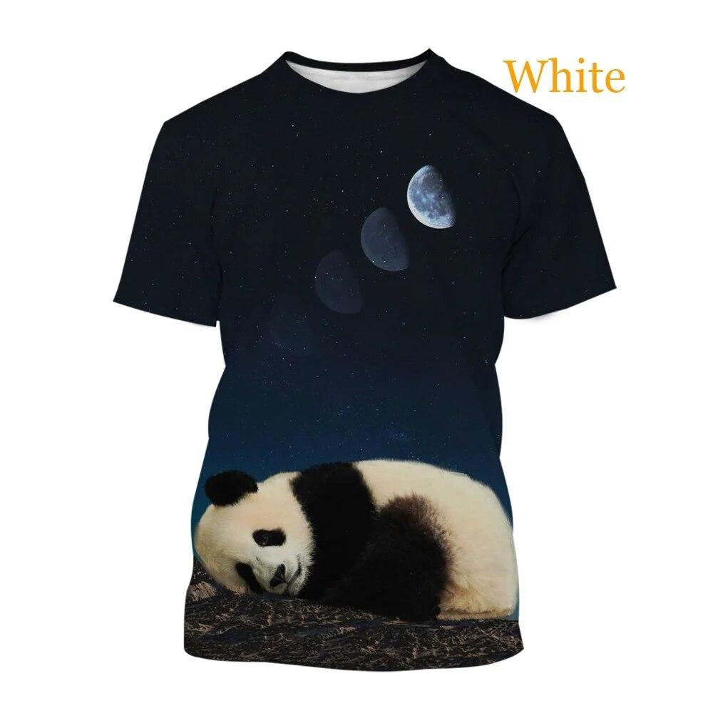 Fashion Animal Panda 3D Printing Men's and Women's T-shirt Casual Shirt Loose Top