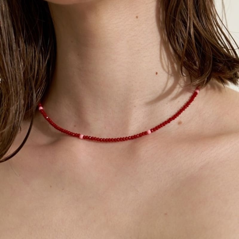 LOVE ME MONSTER Raspberry Necklace