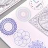 2pcs Multi-Functional Rotating Drawing Template, Geometric Measurement Tool, Ruler