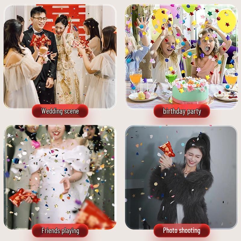 JINGRUIXIANG Handheld Wedding Confetti Poppers (20-Pack)