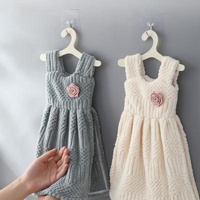 Handtuch Prinzessinnenkleid Form Wischtuch Weiches Korallenvlies Hängendes Handtuch