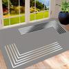 Elegant Gray and Golden Stripe Diatom Mud Mat - Thick, Non-Slip, Soft, and Quick-Drying for Kitchen and Bathroom
