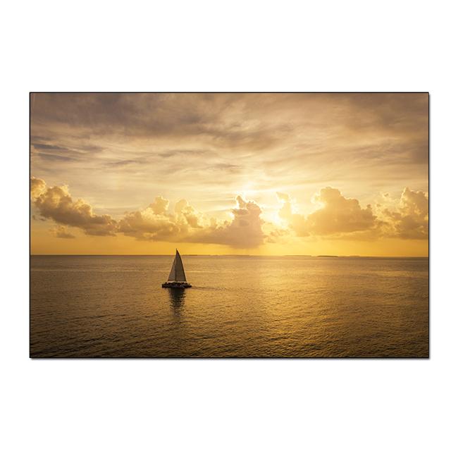 Sonnenaufgang, Meereslandschaft, Strand, Leinwandgemälde, moderne Poster und Drucke, Cuadros, Wandkunst, Bilder, Wohnzimmer, Heimdekoration, ohne Rahmen, ohne Rahmen