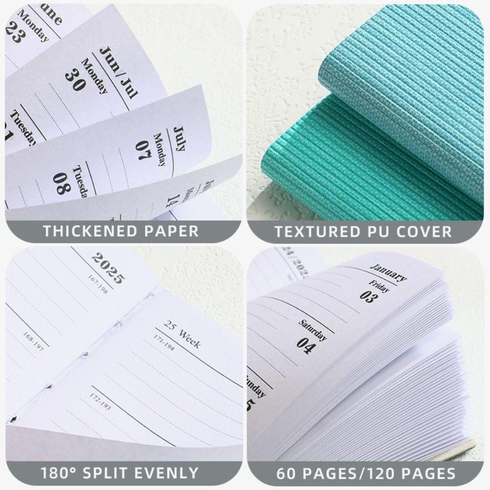 12 Months 2025 Schedule Planner Notepad English 365 Days Notepad Efficiency Plan Notebook  School