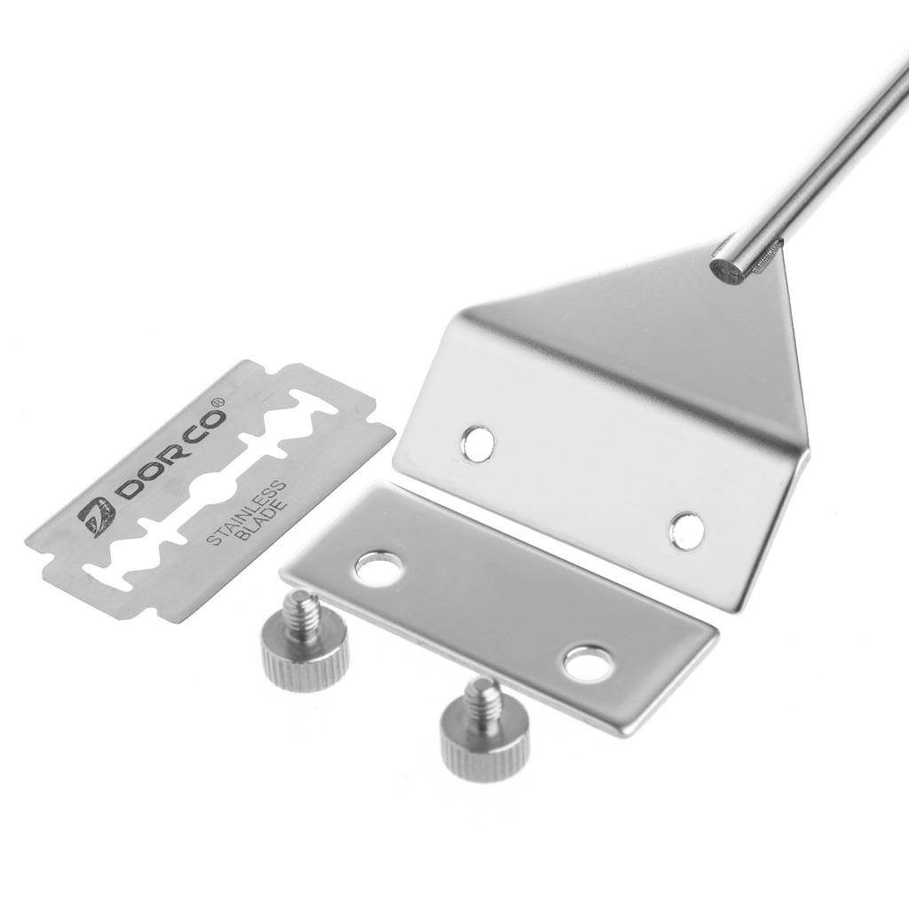 Fish for Tank Scraper Stainless Steel 18in/46cm Aquarium Glass Scrapers Algae-Razor Cleaner with Blade Cleaning Tool Kit