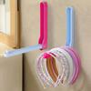 2Pcs Portable Folding Clothes Drying Rack Retractable Clothing Hanger Wall-mounted Storage Rack Stable Punch-Free