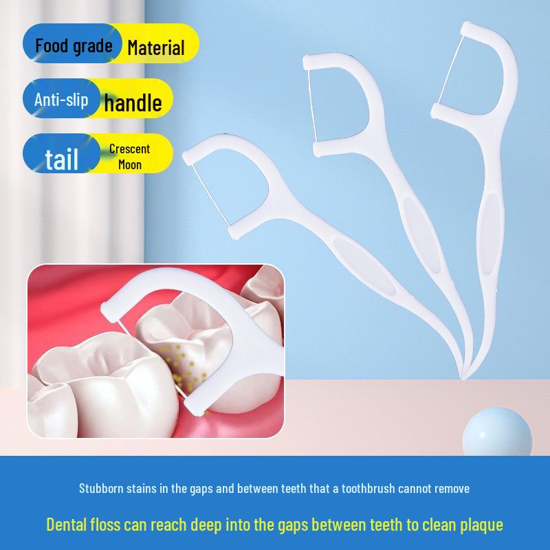 High-Molecular-Weight Super Smooth Floss Picks - Gentle Flat-Line Arc Design for Gum Care