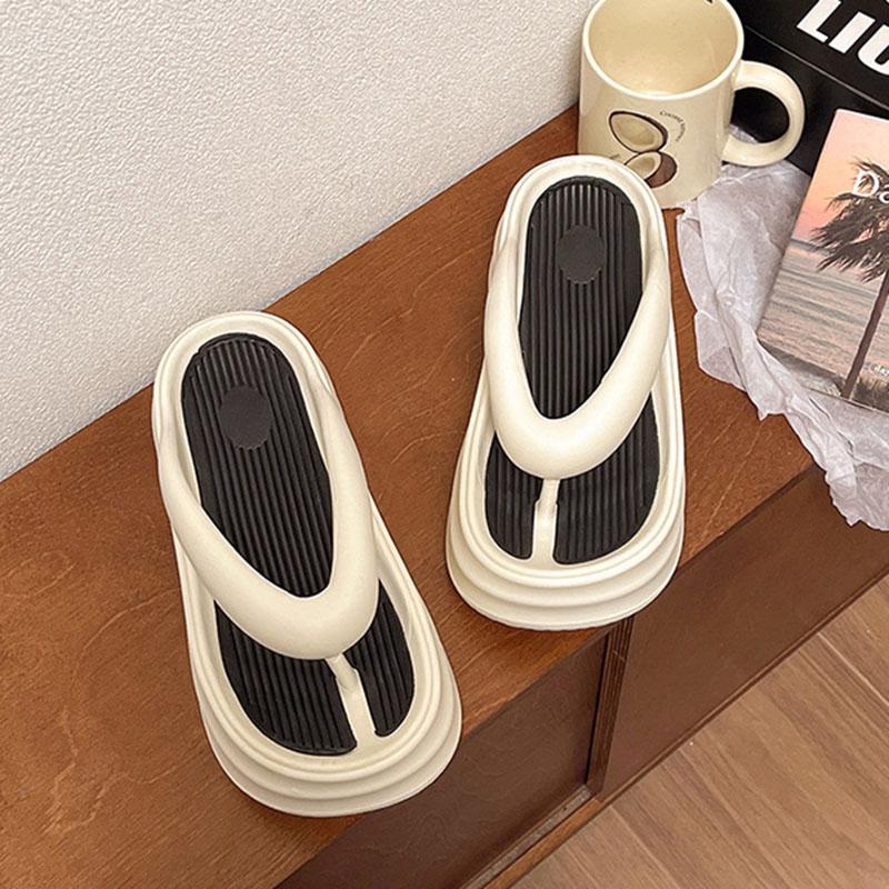 

модные шлепанцы летние женские туфли на толстой подошве на платформе 2024 новые для улицы приморские сандалии тапочки повседневная пляжная обувь женская 36 чёрный