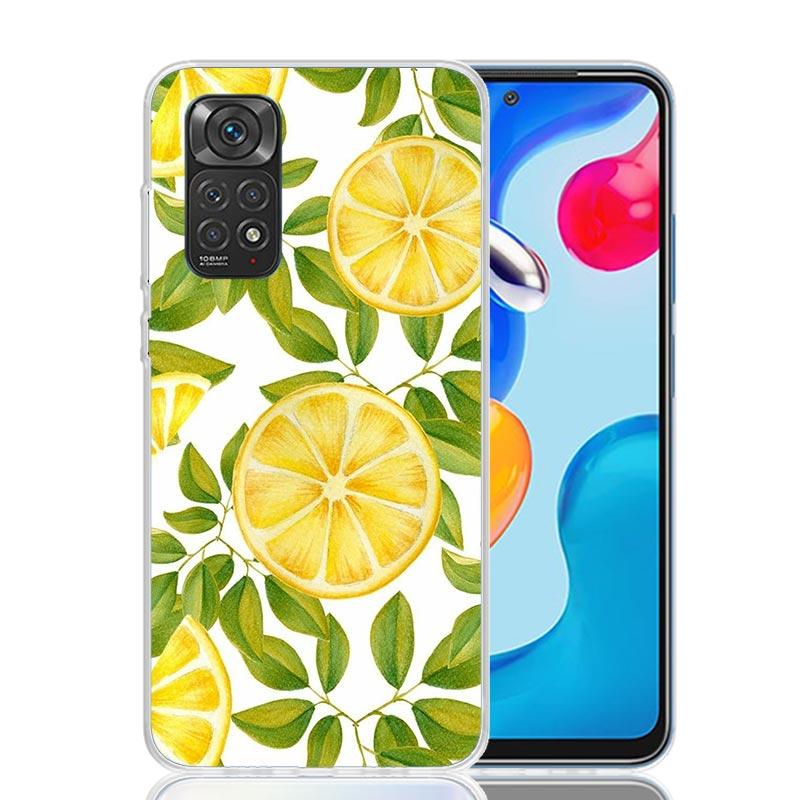 

Summer Fruits Lemon Phone Case For Xiaomi Redmi Note 15 14 13 12S 12 Pro Plus 11S 11E 11 11T 10S 10 Art Soft Pattern Cover Redmi Redmi Note 12 Pro 4G