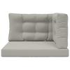 Outdoor Sofa Cushions 3 Pcs Gray Polyester