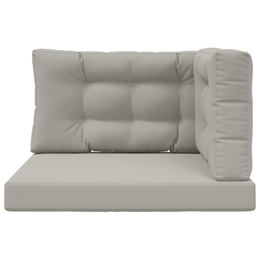 Outdoor Sofa Cushions 3 Pcs Gray Polyester