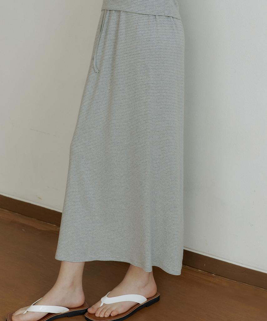 Otte Rib Stripe String Skirts_2Color
