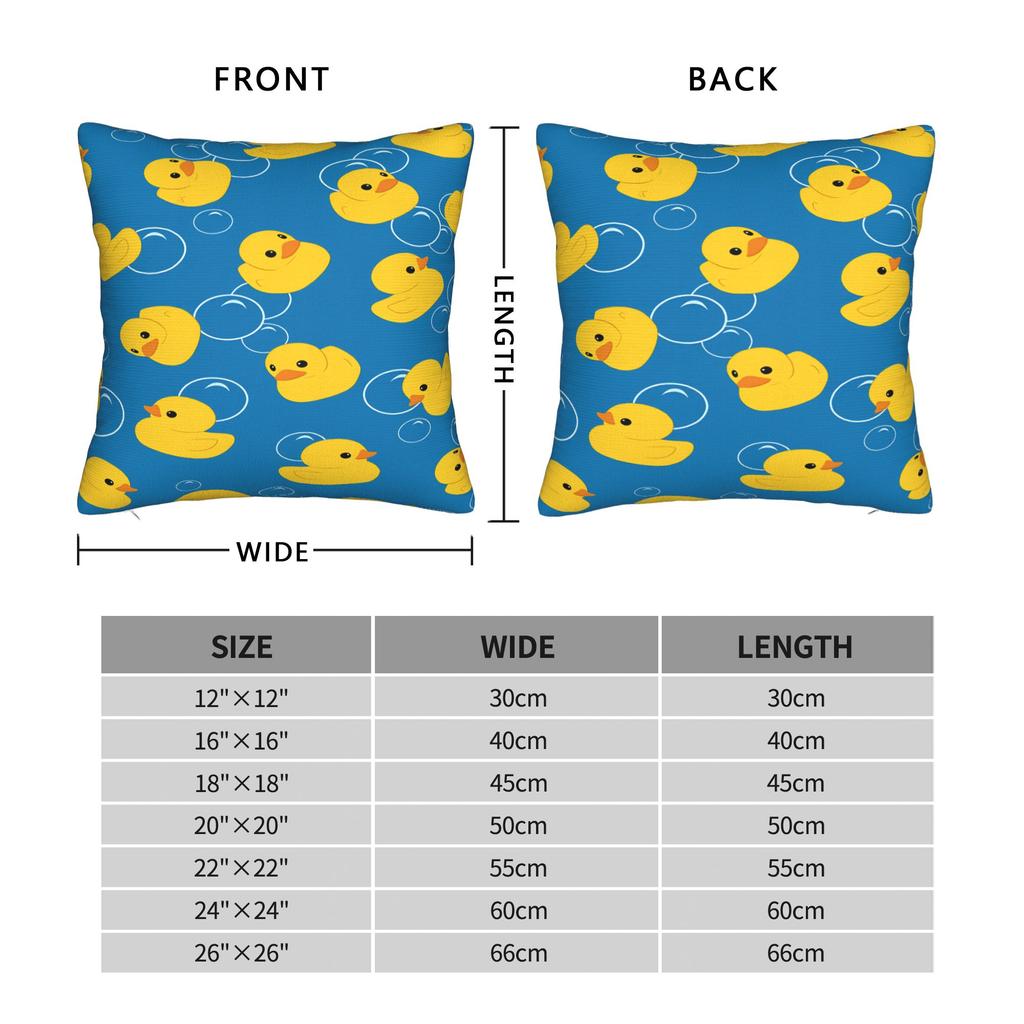 Yellow Rubber Duck Pillowcases Morden Pillow Case For Office Car Home Decor Print Pillow Cover