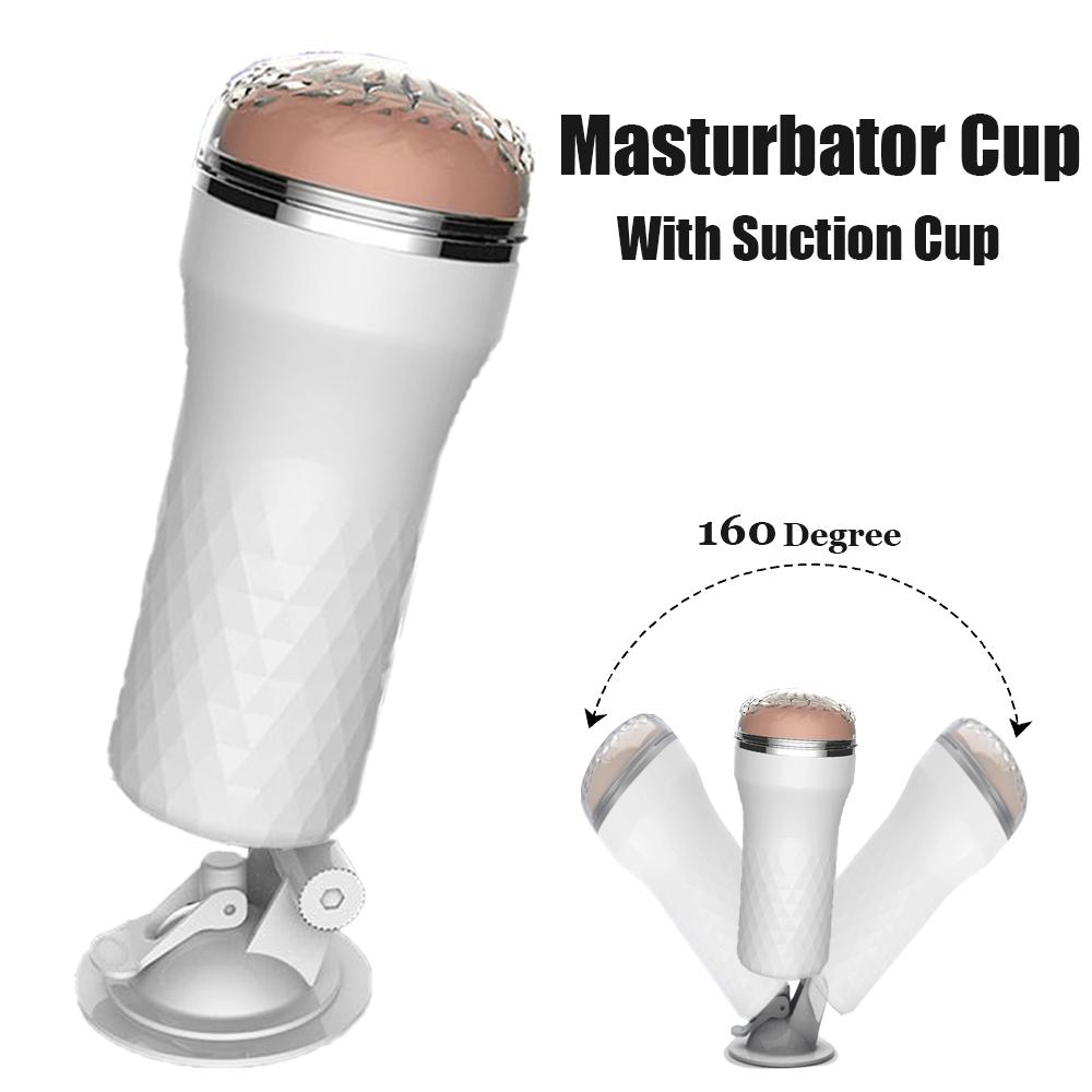 Suction Cup Masturbator For Men Sex Toy Silicone Artificial Vagina Realistic Pussy Pocket Penis Masturbation Cup Adult Games Toy
