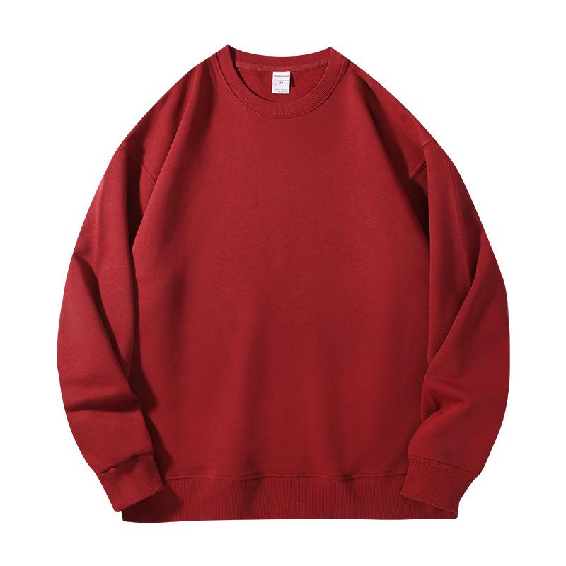 Mens and Women Autumn Solid Color Sweatshirt Long-Sleeve Lightweight Terry Sweatshirt Casual Workout Pullover Shirt Tops for Women and Men