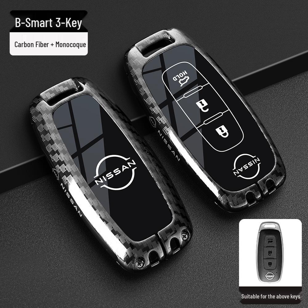 Nissan Schlüsseltasche Abdeckung: Passt für neue Sylphy, Teana, Tiida, Qashqai, X-Trail, Bluebird Modelle, Inklusive Schlüsselanhänger für Männer
