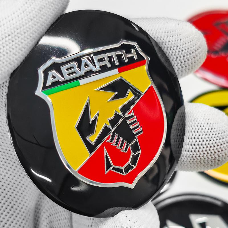 4pcs 56mm 60mm 65mm Car Wheel Center Emblem Hub Caps Stickers For 500 Punto Abarth Stilo Palio Bravo Doblo Aegea Strada