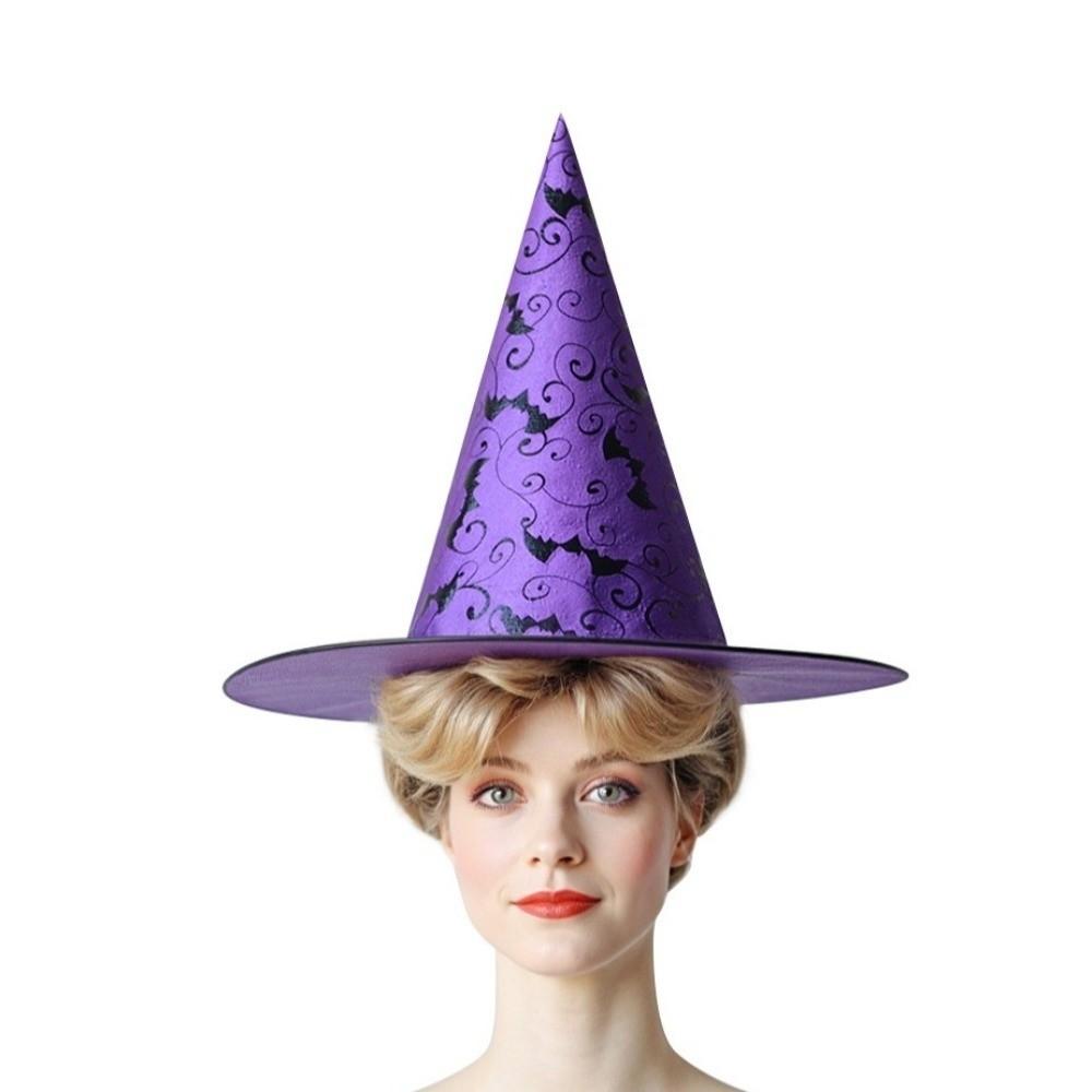 Uniqu Halloween Witch Hat Lace Veils Cosplay Hat Photography Props Wizard Hat  Cosplay Event