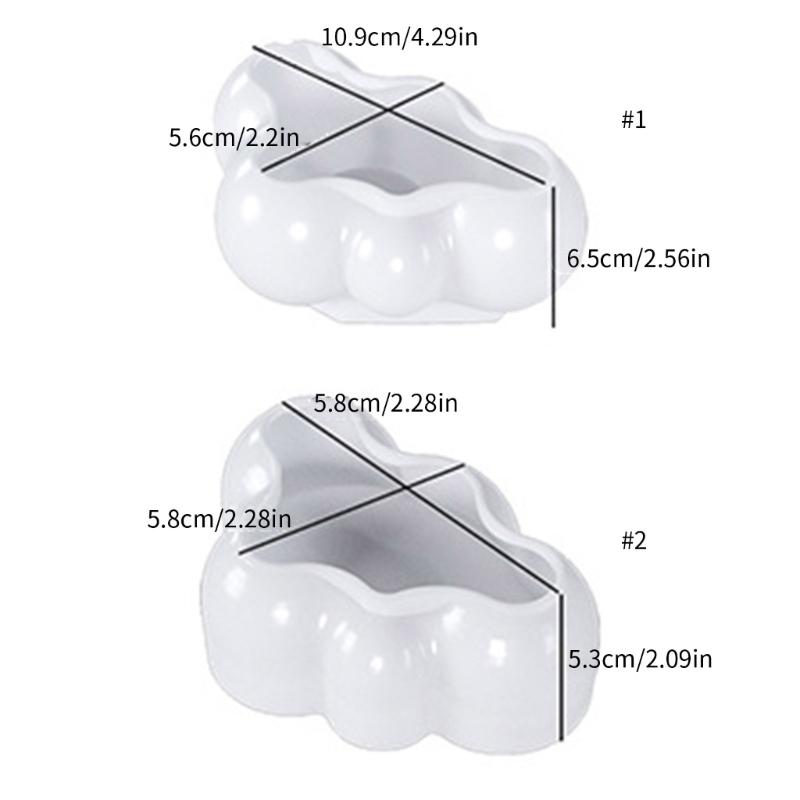 Silicone Candle Holder Moulds Cloud Shaped Silicone Clay Mould Crafts Moulds Silicone Material for DIY Hand-Making Lover