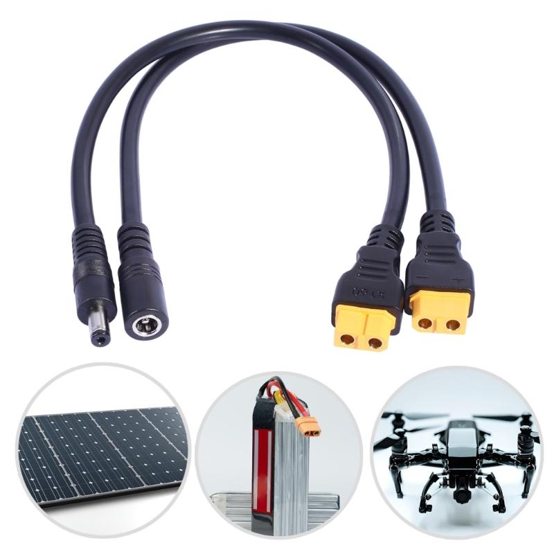 XT60 To 5.5x2.1mm/5.5x2.5mm Power Cable for Remote Toy and Energy Storage Solar Battery Connection Power Supply Cord