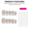 10PCS Nude False Nails with White French Tip Design Natural Look Artificial with Flower Decor for Women Salon Party Wedding