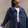Levis Loose Casual Long Sleeve Denim Jacket Women Jackets Denim-Blue 84757-0002