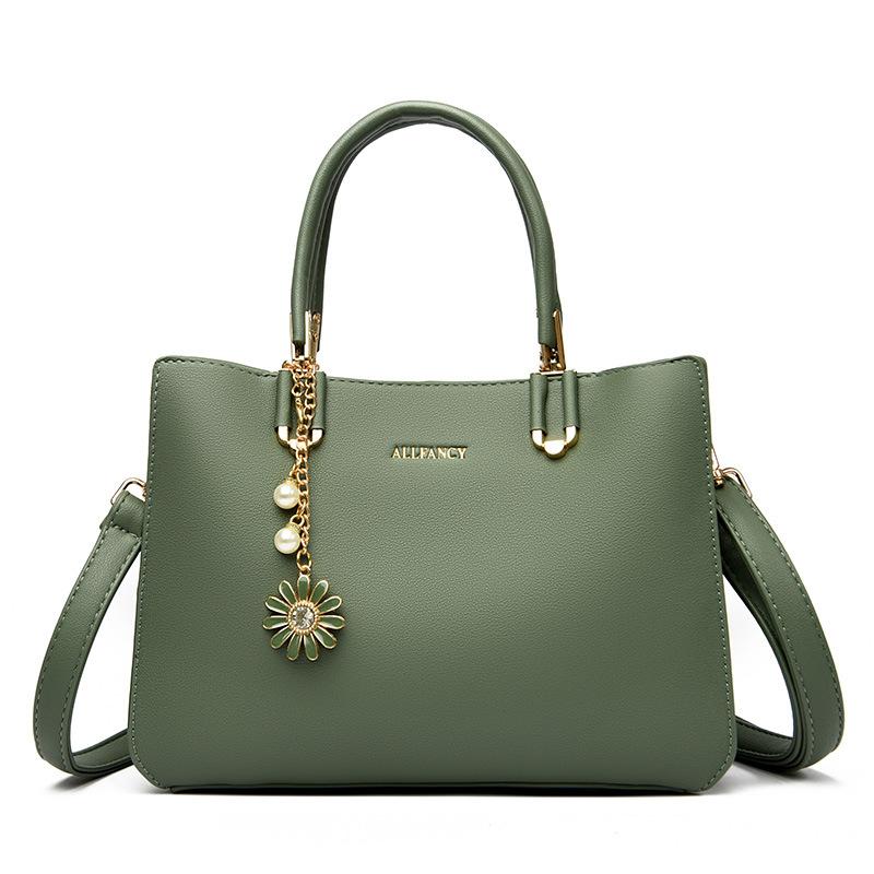 

Однотонная модная универсальная наплечная сумка-мессенджер зелёный